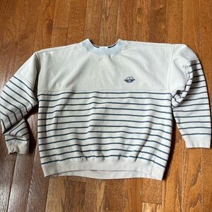 Dockers Striped Beige and Blue Men's Sweatshirt, Size XL